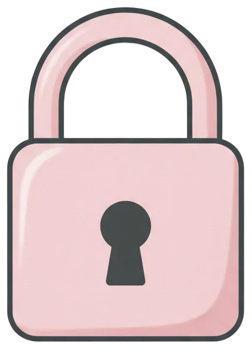 ponle que se vea la cerradura en negro